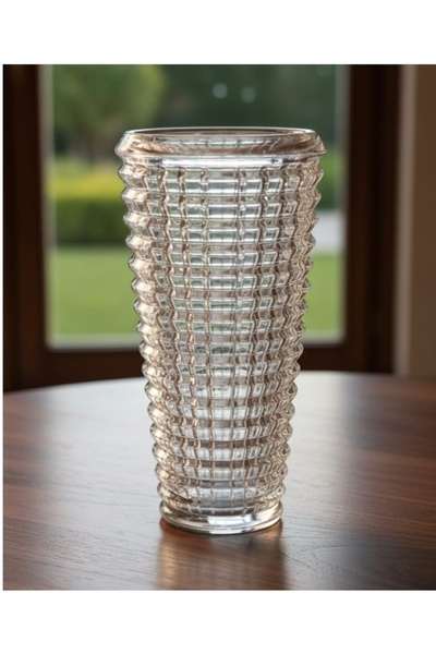 home nuria Delisoga Vasă mare din sticlă cristal ondulată 28 cm