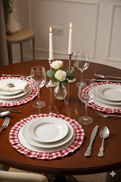 Rose go home Fırfırlı American servis 6’lı takım