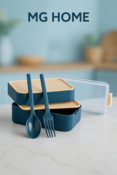 VENON Lacivert Fely 🍲Beslenme Kabı 900 ML Saklama Kutusu Beslenme Kutusu Oku...