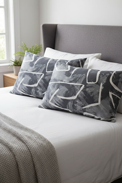 ŞENER HOME 100% Cotton Satin 2-Piece Hobby Pillow Case 50X70 cm