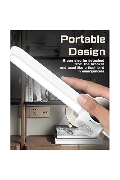 PORKY Portable LED Lamp with Sensor, 3 Light Temperatures, Bluetooth Speaker, 40cm