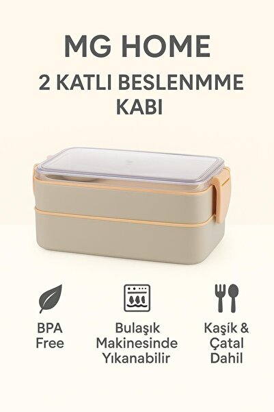 VENON Krem Fely 🍲Beslenme Kabı 900 ML Saklama Kutusu Beslenme Kutusu Okul-Kr...