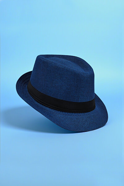 Milleniva قبعة تريلبي من القماش الصيفي باللون الأزرق الداكن