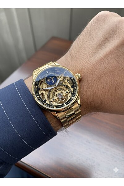 Sewor Brand Automatic Movement Steel Case Band Men Wristwatch