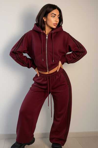 Diva Exclusive Fashion Premium Cotton Quilted Suit, Zippered Hoodie and Loose Pants