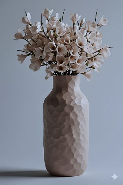 3D Modern Tasarım Dekoratif Siyah Vazo – Seramik Görünümlü Salon & Masa Üstü Ev Aksesuarı