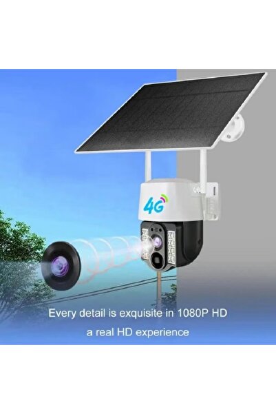 PORKY Camera Solara 4G 3MP HD, Night Vision Color, IP66, Audio Bidirectional, Pan/Tilt 355°