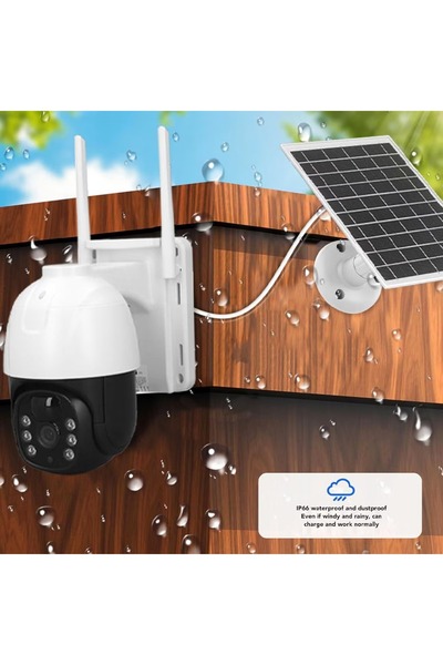 PORKY 4G HD Surveillance Camera with 8W Solar Panel, 12000mAh Battery, Two-Way Audio