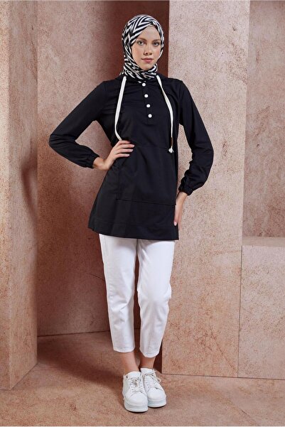 Alvina 44768 Model Hooded Tracksuit Tunic