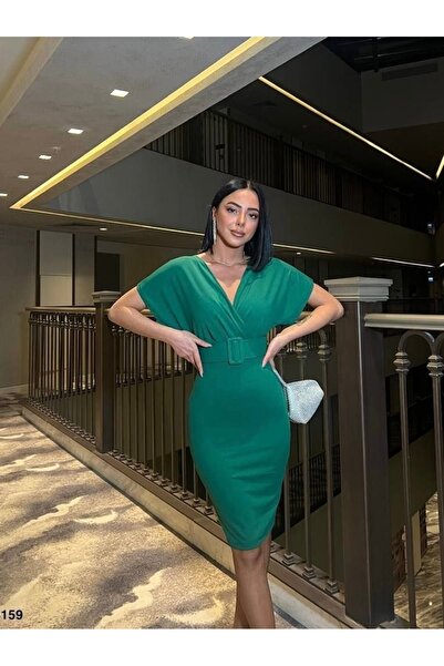 ahanora فستان بحزام من القماش للغوص (لون)