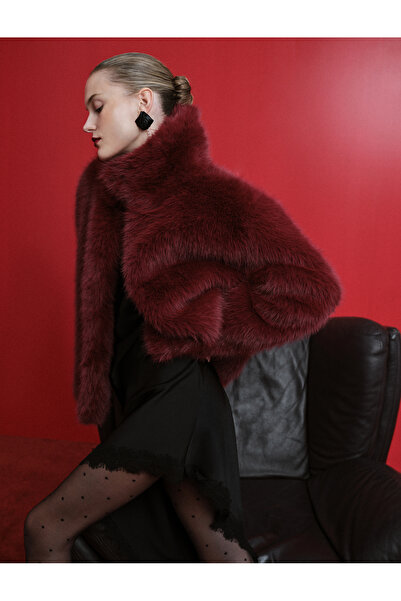 Koton Fusta midi din satin asimetrică croială cu detaliu din dantelă