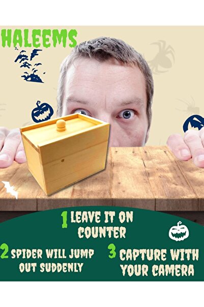 COOYA Spider Box Prank, Gift Box Spider Prank, Kid Prank Toys, Fake Spider Box, Spider Prank Scare Box, Sp