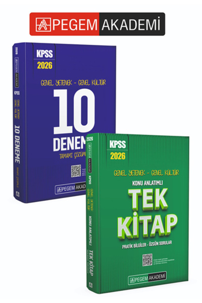Pegem Akademi Yayıncılık PEGEM AKADEMİ 2026 KPSS Genel Yetenek Genel Kültür K...