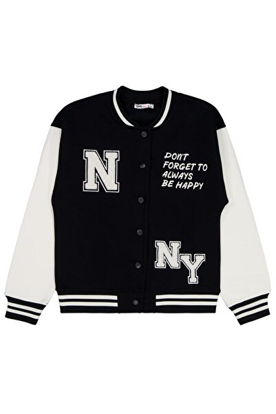 Civil Girls سترة مطرزة من نيويورك للأعمار 10-13 سنة - أسود للأعمار 11-12 سنة