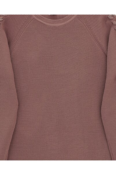 Modamorfo Πλεκτό πλεκτό πλεκτό πουλόβερ με πλεκτά μαλλιά στους ώμους -G.Kurusu