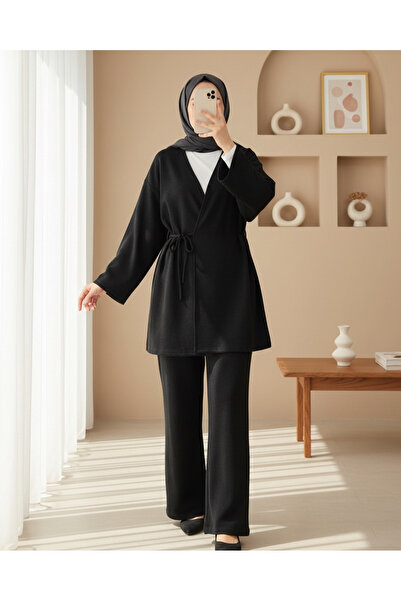 Modamorfo Cross-Tied Thessaloniki Kimono Set - Anthracite