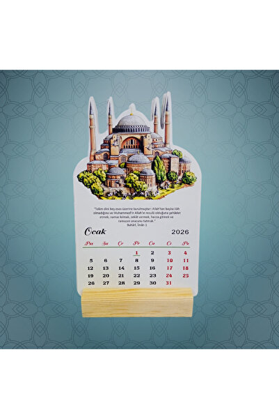 YUNUS COPY 2026 Ayasofya Cami Takvimi Ahşap Ayaklı Ayasofya Cami Temalı Özel ...