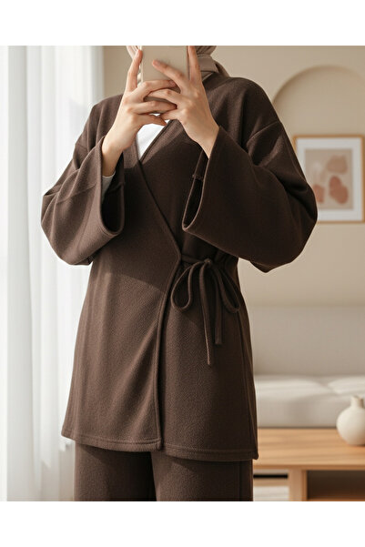 Modamorfo Cross-Tied Thessaloniki Kimono Set - Brown