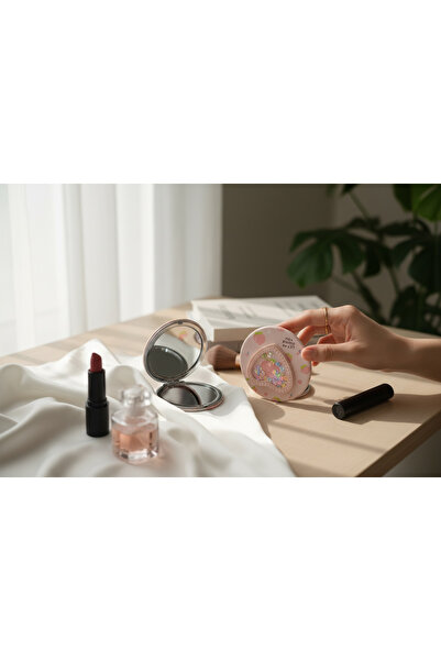 grsoyuncak Desenli Kapaklı Kompakt Cep Aynası