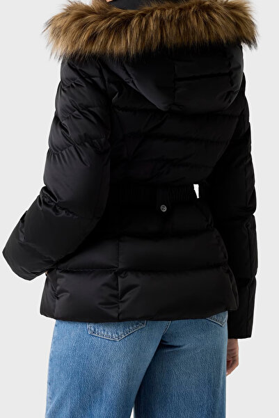 Guess Marina Regular Fit Detachable Hood Belted Coat W5Bl31W2802 Coat W5Bl31 W2802 Jt