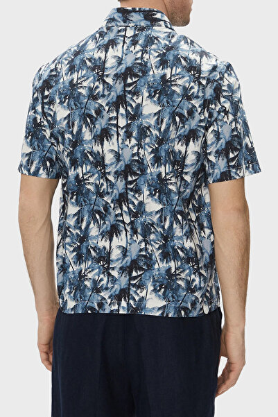 Armani Exchange Візерункова сорочка з 100% бавовни, прямий крій, короткі рукави, чоловіча сорочка XM001240 AF14869 F004