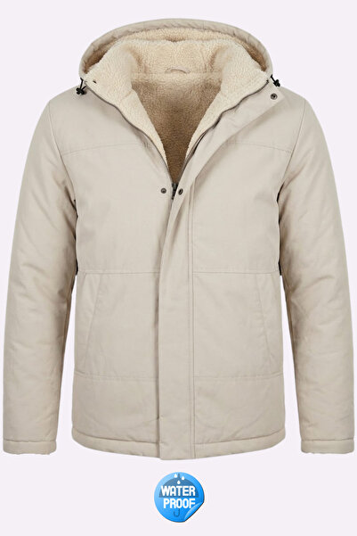 Montland معطف شتوي وسترة وجاكيت للرجال من Stone Fur قابلة للإزالة ومقاومة للم...