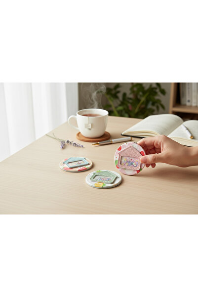 grsoyuncak Desenli Kapaklı Kompakt Cep Aynası