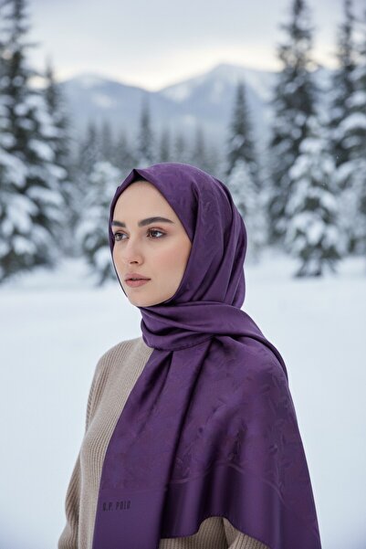 Onur Scarf - Winter Dubai Cashmere Fabric Single Color Self Patterned Thick Women's Scarf Quality Product