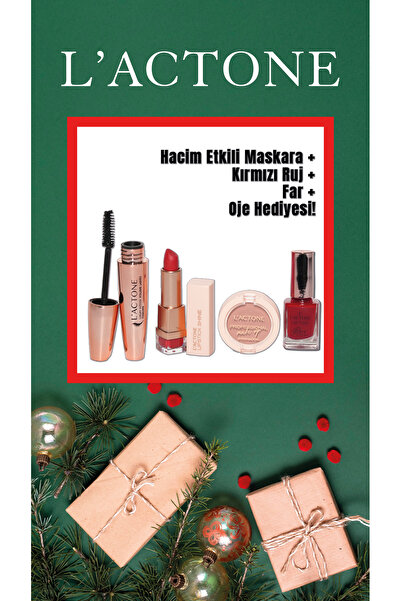 L'ACTONE L’ACTONE Yılbaşına Özel 3’lü Seti – Luxury Intense & Lipstick Shine & Far + Oje Hediye