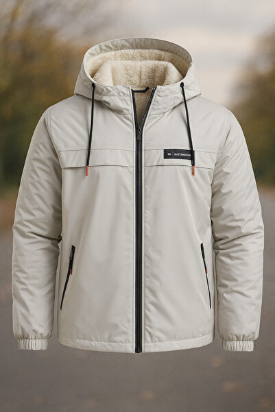 Boymen Ανδρικό παλτό με επένδυση από γούνα Χοντρό αδιάβροχο παλτό Premium παλτό