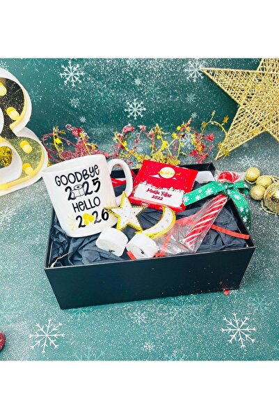 Gift Moda Güle Güle 2025 Merhaba 2026 Yılbaşı Tasarımlı Özel Ay Yıldız Lambal...