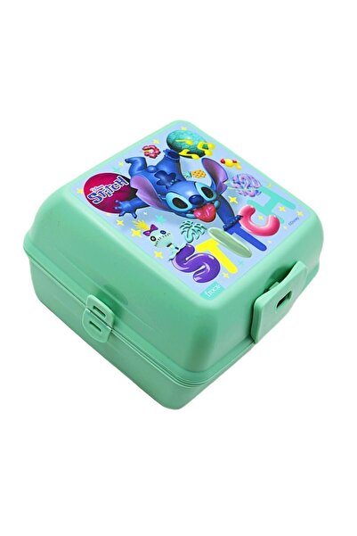 Stitch صندوق غداء بلاستيكي مكون من 4 أقسام باللون الفيروزي - OTTO-42583