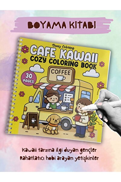 deniz9 Cafe Kawaii Cozy Boyama Kitabı