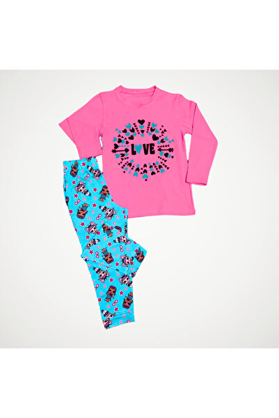 Newteam Σετ πιτζάμες για κορίτσια με μακρυμάνικο παντελόνι με σχέδια 4104