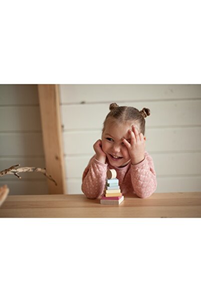 CUBIKA Jucarie din lemn, Cubika, Piramida Culorilor - Pastel