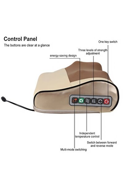 Generic DENX Electric Massage Pillow with Heat for Neck, Back & Full Body Relaxation, DX3711