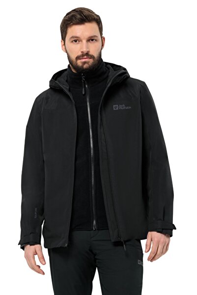 Jack Wolfskin Taubenberg 3in1 Jkt m Men's Outdoor Jacket 1115311-6001 Black