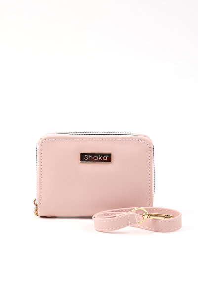 SHAKA Pudra Shk266 Faux Leather Wallet with 9 Compartments, Zipper Closure, Card Holder and Coin Compartment