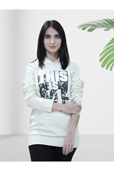 YusGos Hanorac cu glugă imprimat This Is Me tricou (alb) L Alb