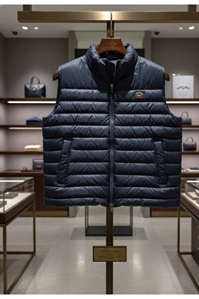 YusGos Men's Waterproof Hooded High Quality Inflatable Padded Vest with Zipper Pockets