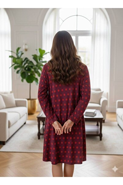 LİMİSSİ Women's 100% Cotton Modal Fabric High Quality Plus Size Home Dress