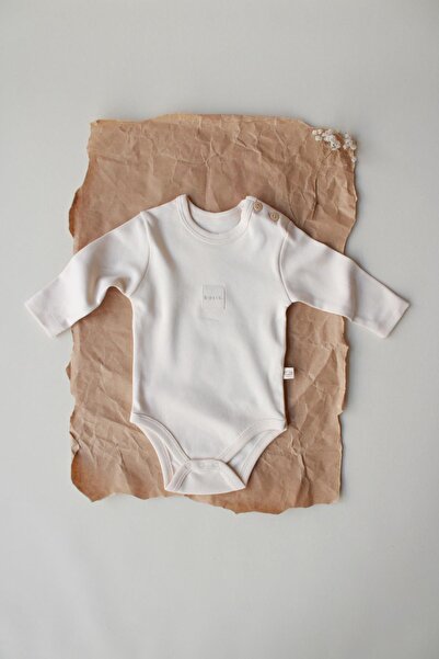 OhlalaKoala Krem Basic Etiketli Uzun Kollu Body Zıbın