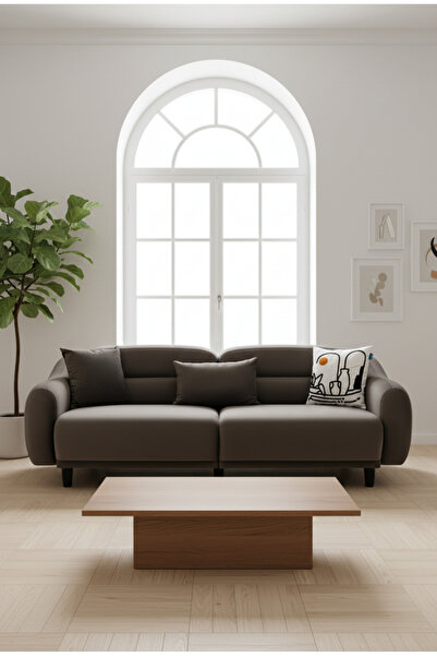 Rolivs Stella Üçlü Koltuk Gürgen Ağacı Ayak- Kadife