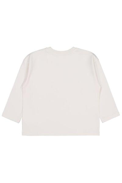 Civil Girls Veliki cvet Štampano Dukserica za 2-5 godina - Ecru 5-6 godina