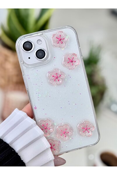 Go Aksesuar Iphone 13 - 14 ve 15 Uyumlu EPOKSİ Sakura Oyuncak Tasarımlı Esnek...