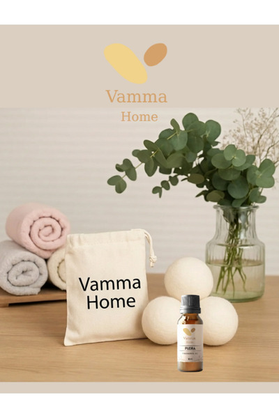 Vamma Home Wool Felt Ball Natural Softener Wrinkle Remover for Dryer 3 Pcs Ba...