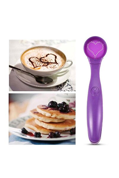 SSMEDIA Lingură electrică magică, cu 16 modele pentru decorarea cafelei, dese...