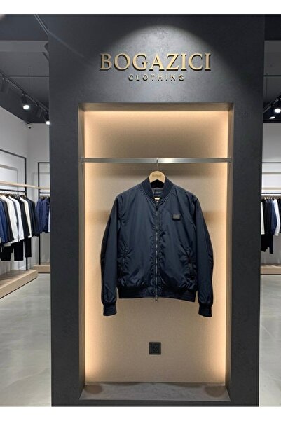 YusGos Men's Wind and Water Resistant Knitted Low Collar High Quality Transitional Zipper Coat