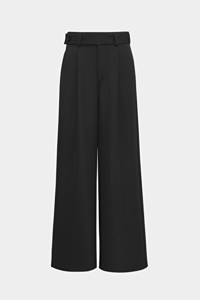 Açelya Okcu Premium Kybele Mid-Waist Side Button Woven Pants