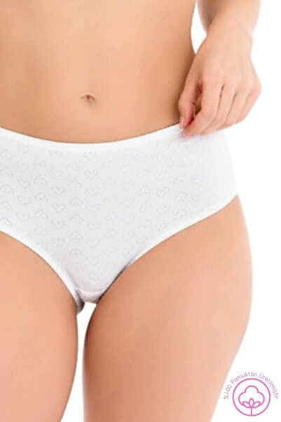 Newlilla 1506 Heart Patterned 100% Cotton 5-Piece Women's Bato Panties Pack